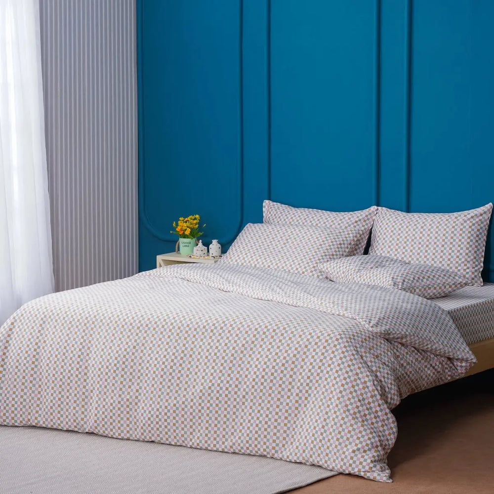 Ella Cotton - Gems Checkerboard Duvet Cover SHEET STORY