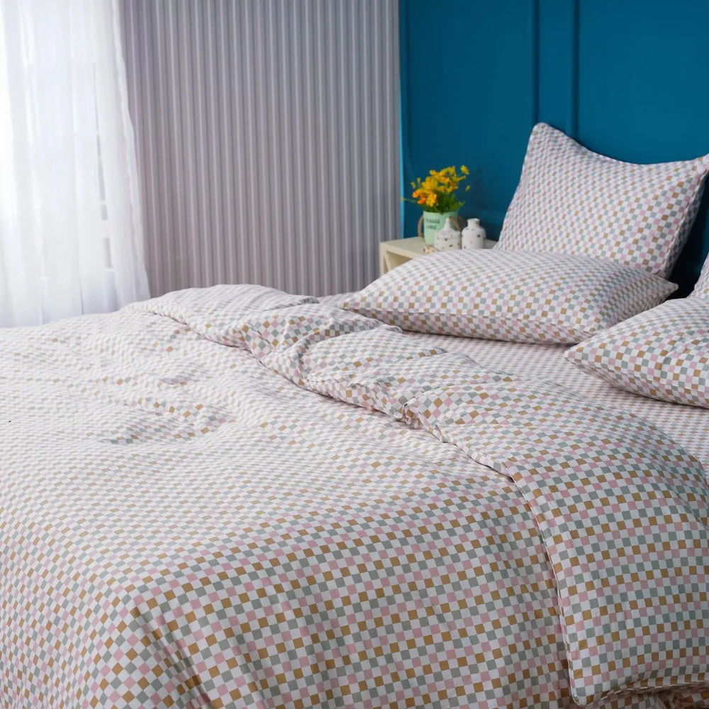 Ella Cotton - Gems Checkerboard Duvet Cover SHEET STORY