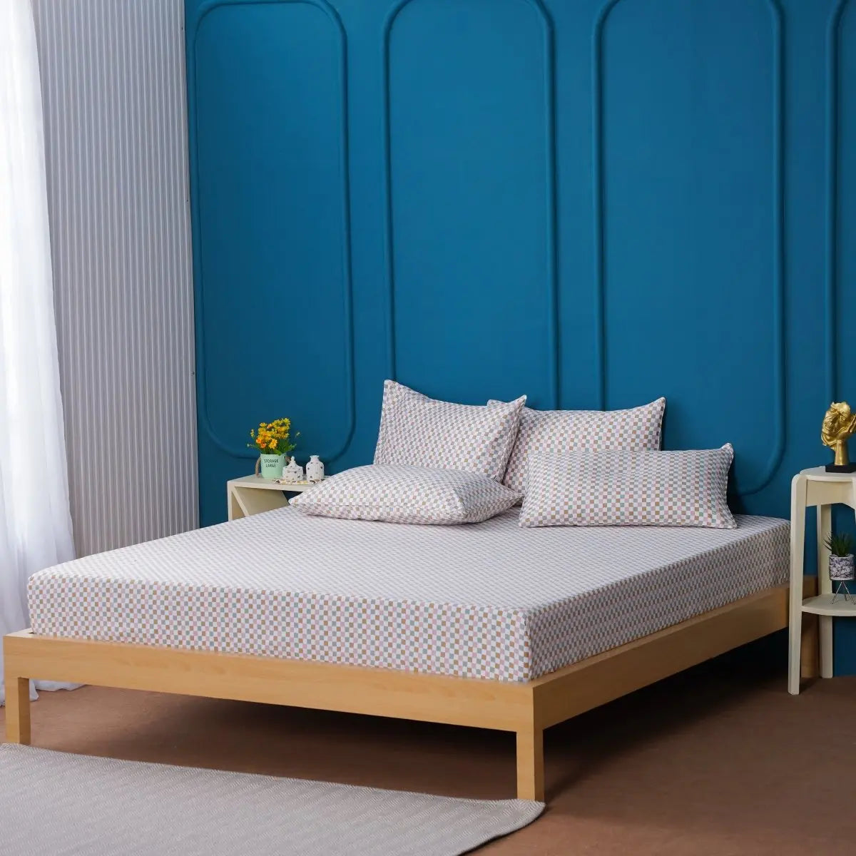 Ella Cotton - Gems Checkerboard Fitted Sheet SHEET STORY