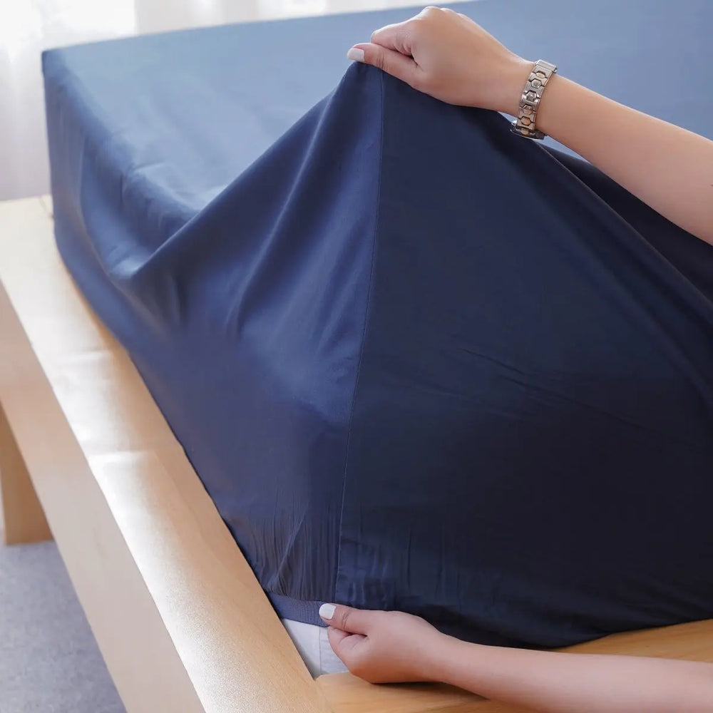 Ella Cotton - Midnight Blue Fitted Sheet SHEET STORY