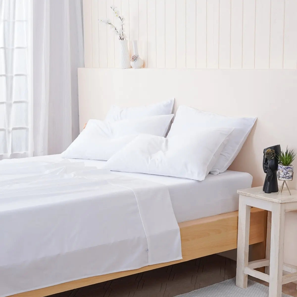 Ella Cotton - White Flat Sheet SHEET STORY