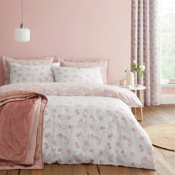 Emma Floral Duvet Cover & Pillowcase Set Dunelm