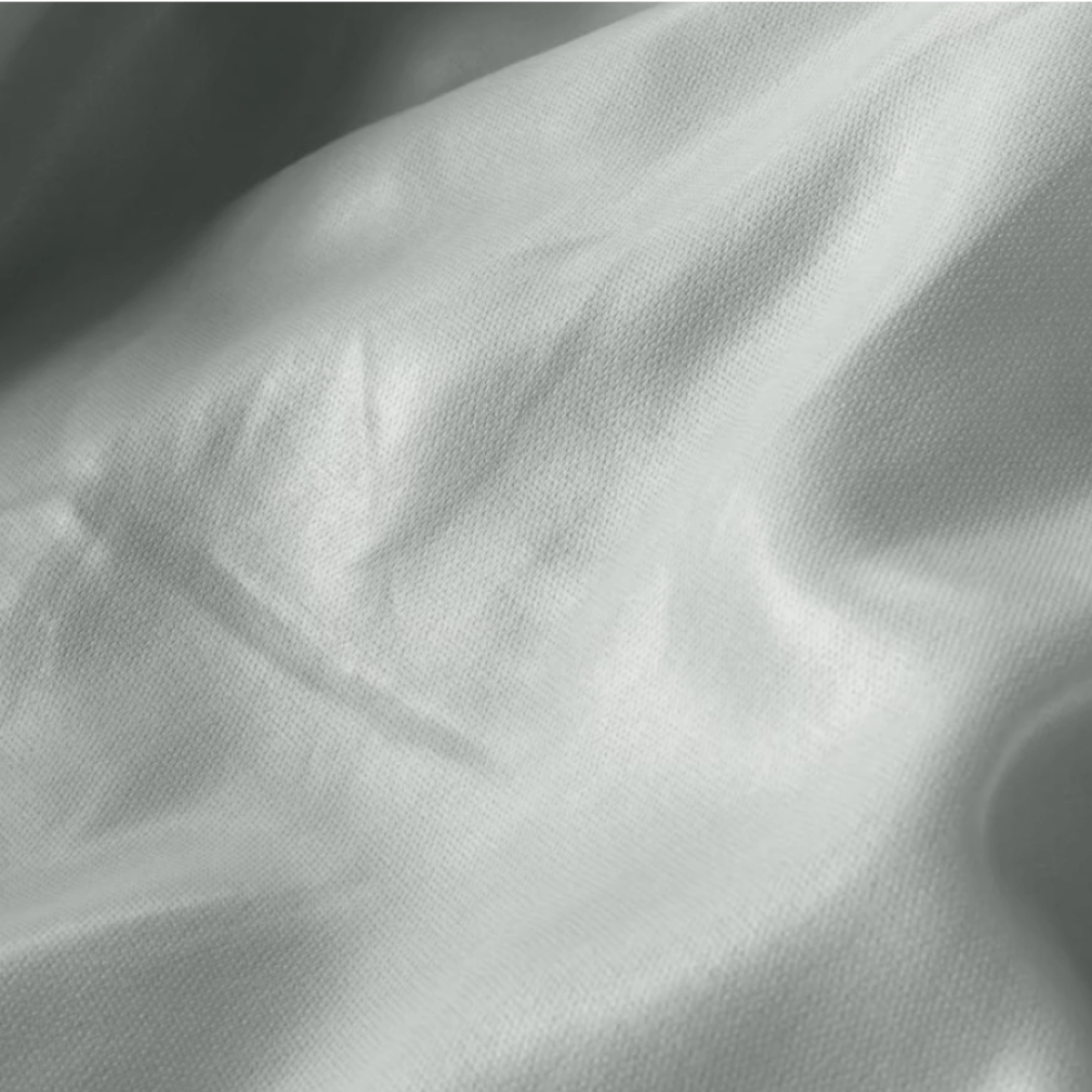 Emma Silken Sateen Duvet Cover 300 Thread Count - Grey & Bone White by Emma - image 7