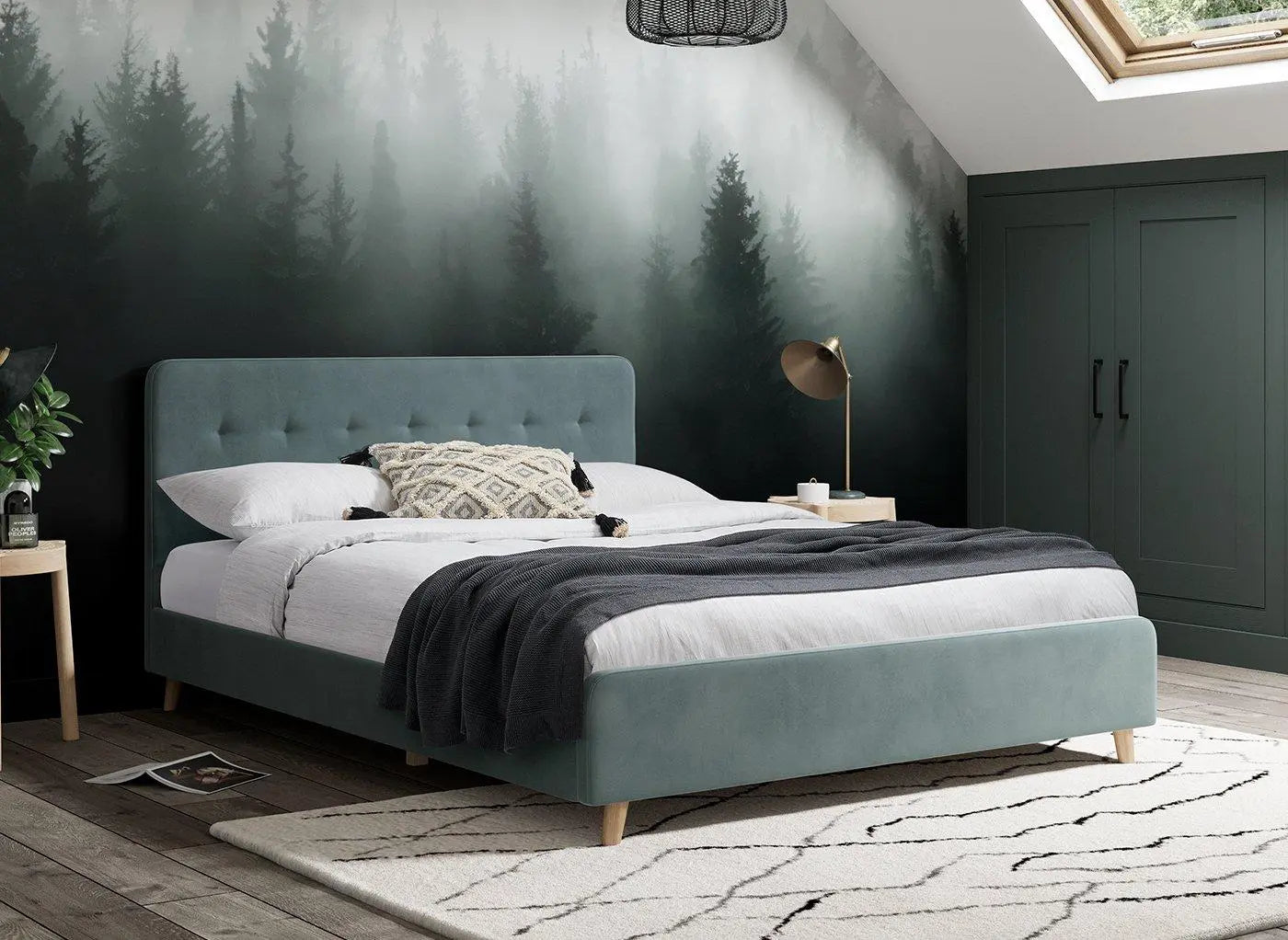 Emmerson Upholstered Bed Frame - Blue Dreams