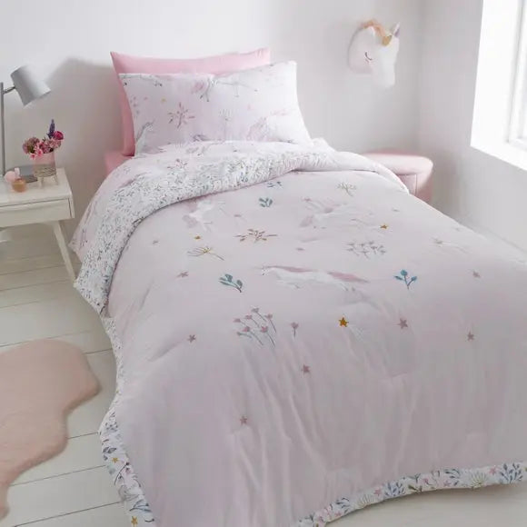 Enchanted Unicorn Quilted Bedspread Dunelm