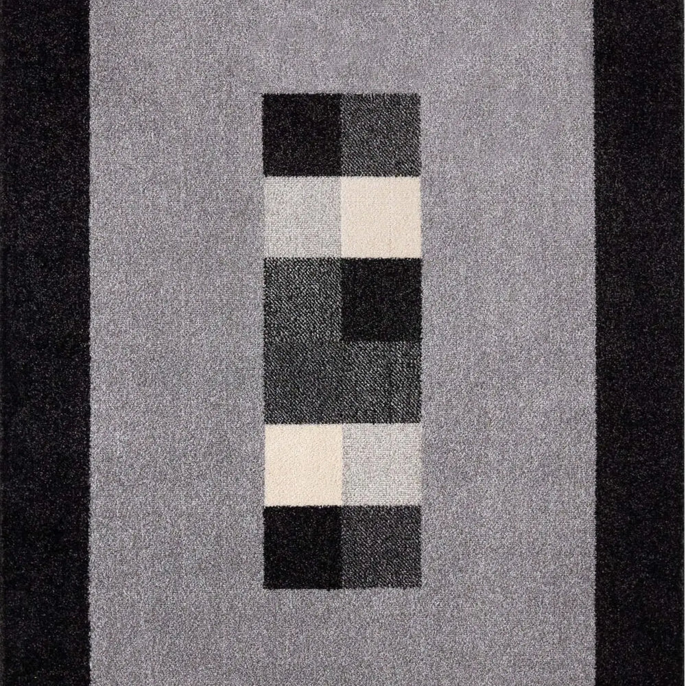 Ephesus Grey Black Rug | 7439GB The Rugs