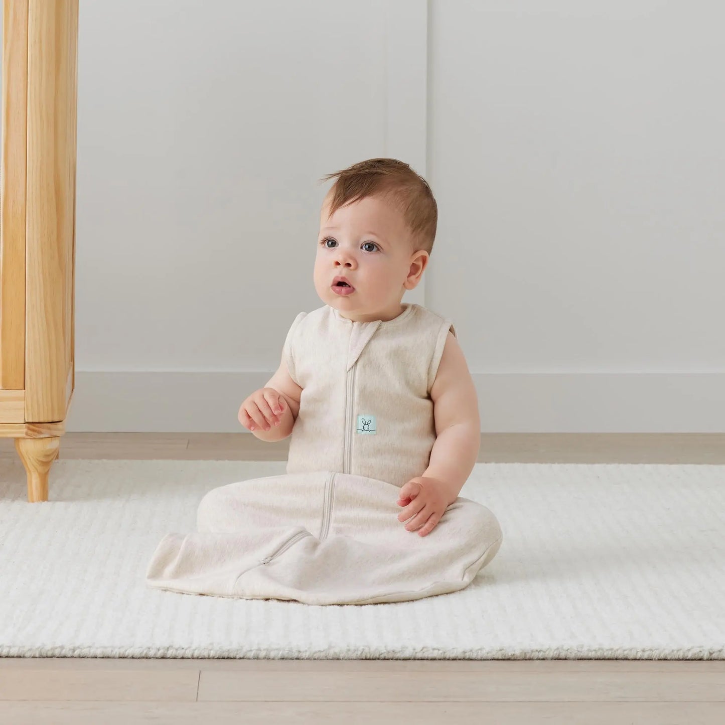 ErgoPouch - Organic All Year Jersey Sleeping Bag - Oatmeal - 1.0 TOG ergoPouch