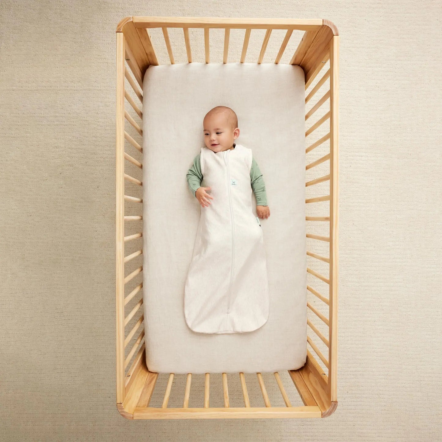 ErgoPouch - Organic All Year Jersey Sleeping Bag - Oatmeal - 1.0 TOG ergoPouch