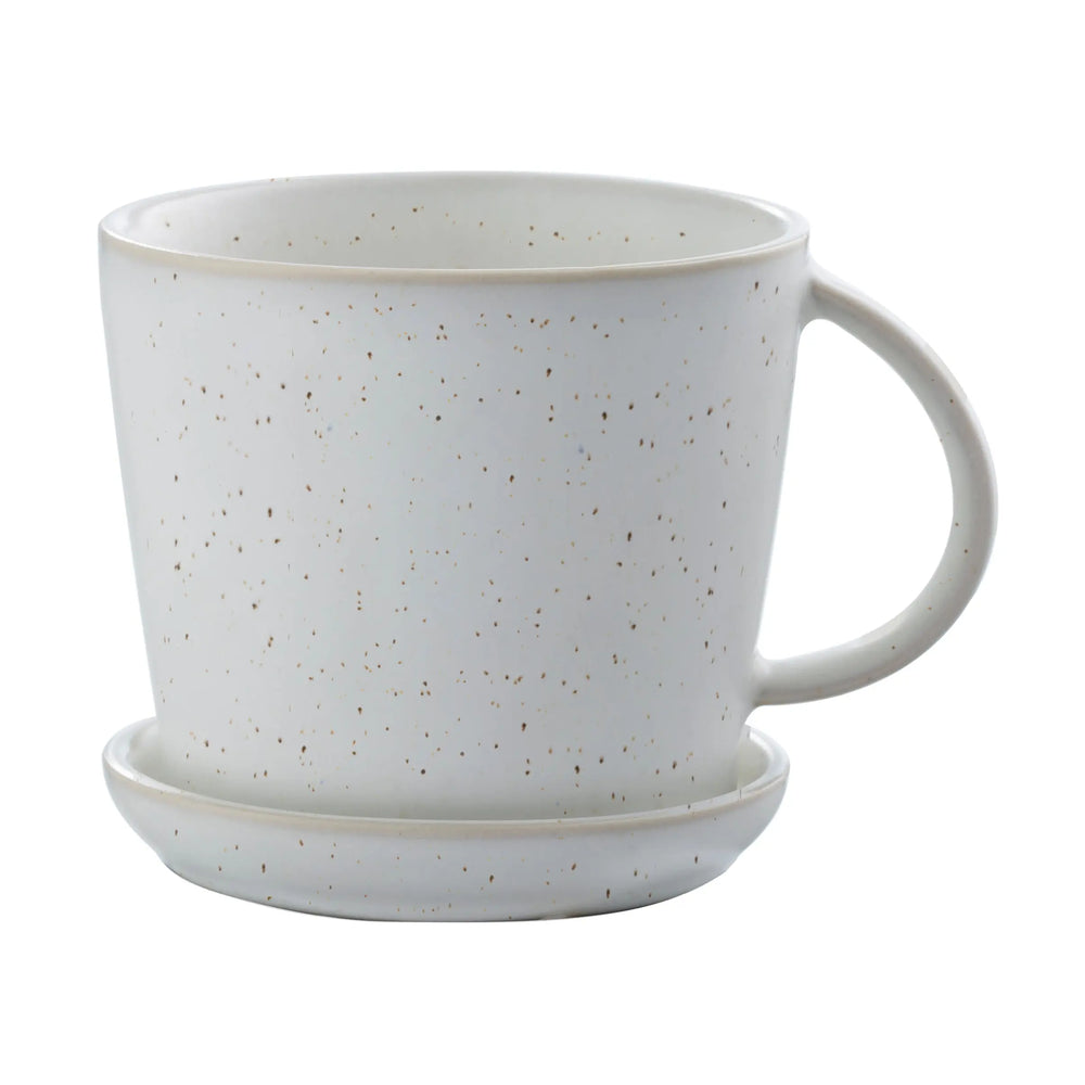 Ernst Ernst Cup With Saucer 8.5 Cm White-Speckled ERNST