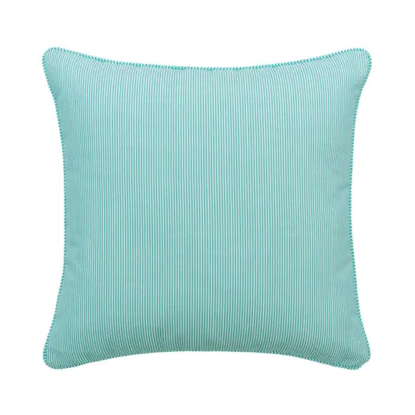 Espadrille Turquoise, Hollowfibre, Cushion Sophie Paterson Stripe Andrew Martin