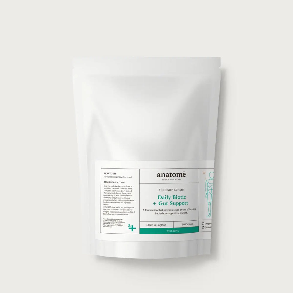 Essential Daily Probiotic Capsules+ Gut Support anatomē