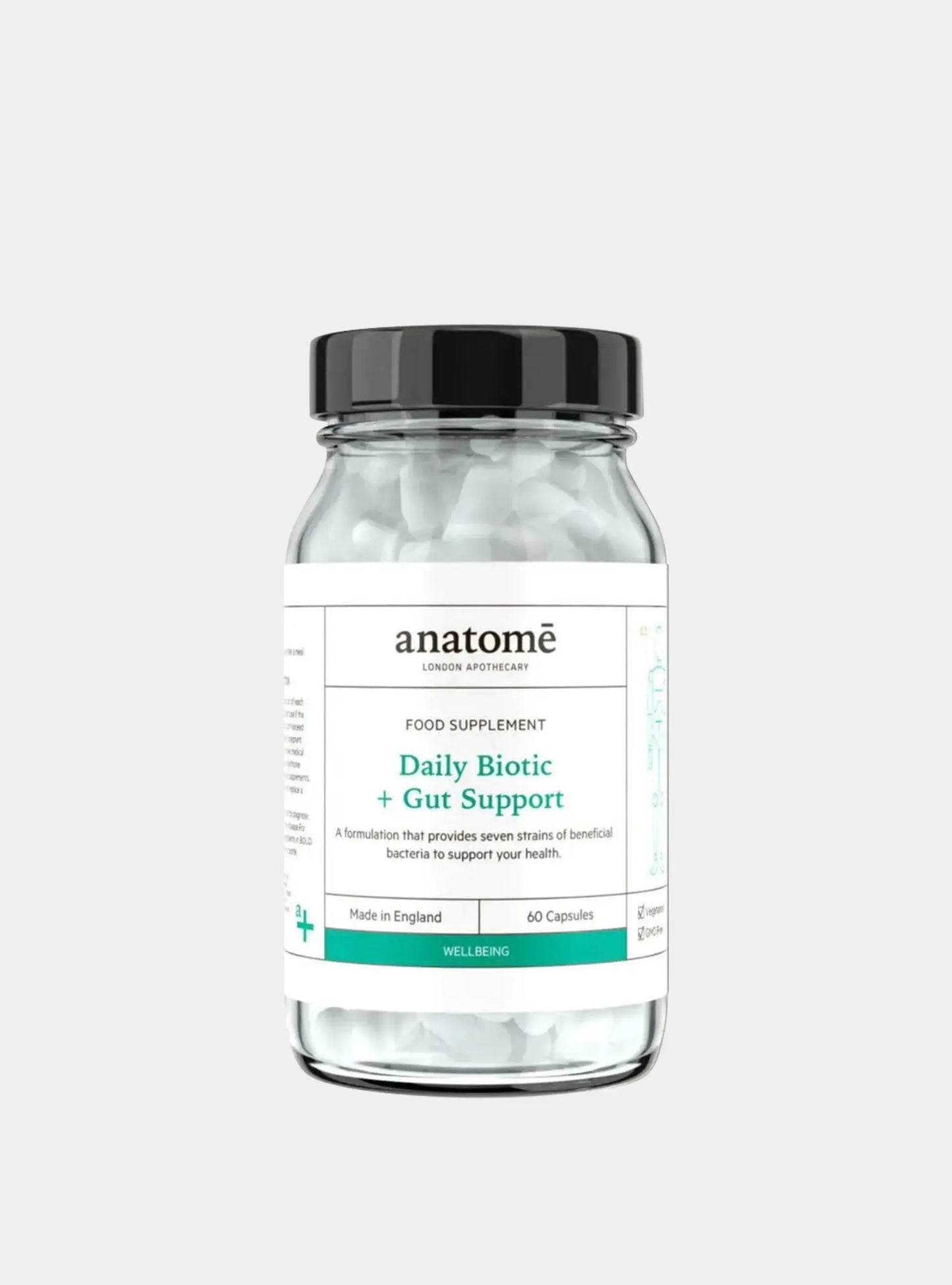 Essential Daily Probiotic Capsules+ Gut Support anatomē