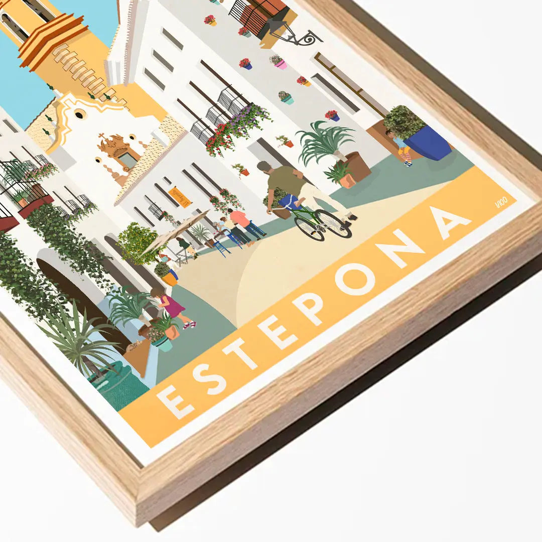 Estepona Travel art by SAX Doodle
