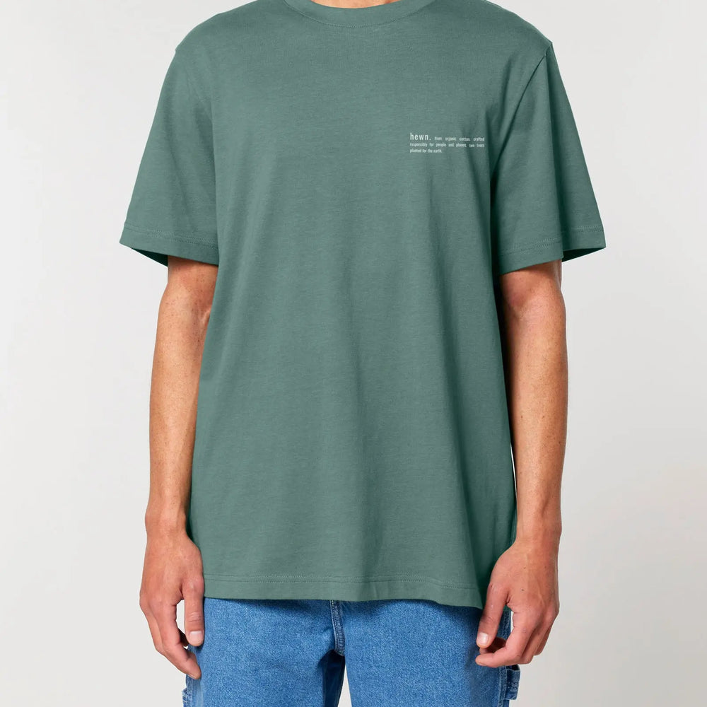 Eucalyptus Green Womens Organic Cotton Relaxed-Fit T-Shirt hewn.
