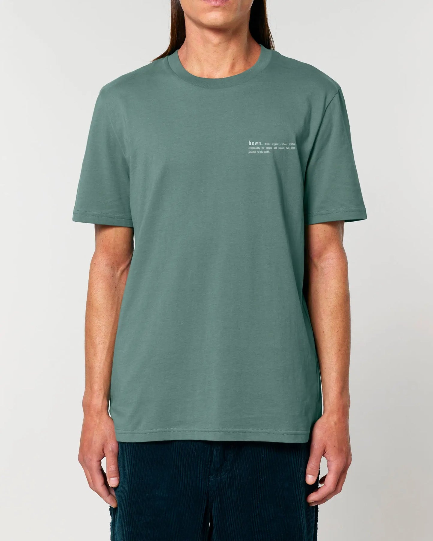 Eucalyptus Green Womens Organic Cotton Relaxed-Fit T-Shirt hewn.