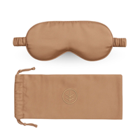 Essential Silk Sleep Eye Mask in Peach (Eucalyptus Silk) Ethical Bedding™
