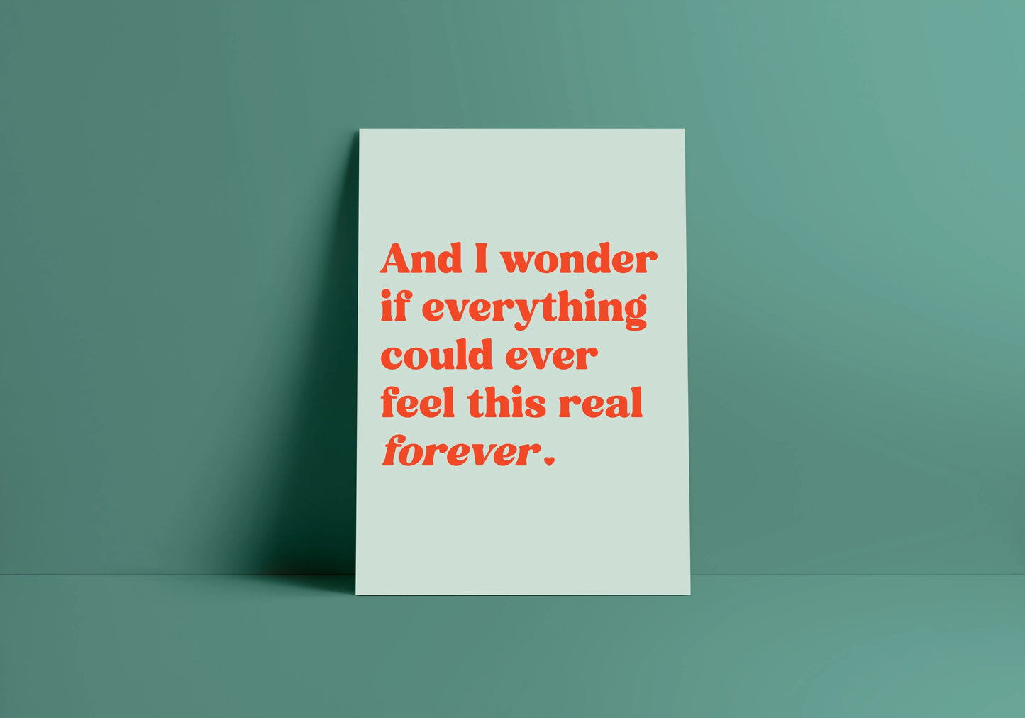 Everlong (Foo Fighters inspired) A4 Lyric Print whowhatclaireart