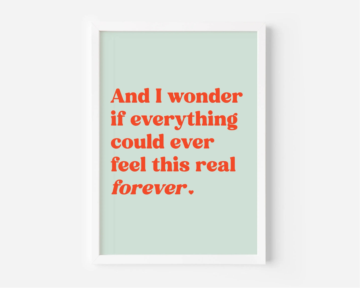 Everlong (Foo Fighters inspired) A4 Lyric Print whowhatclaireart