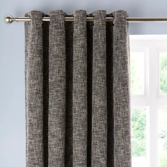 Everson Boucle Eyelet Curtains Dunelm