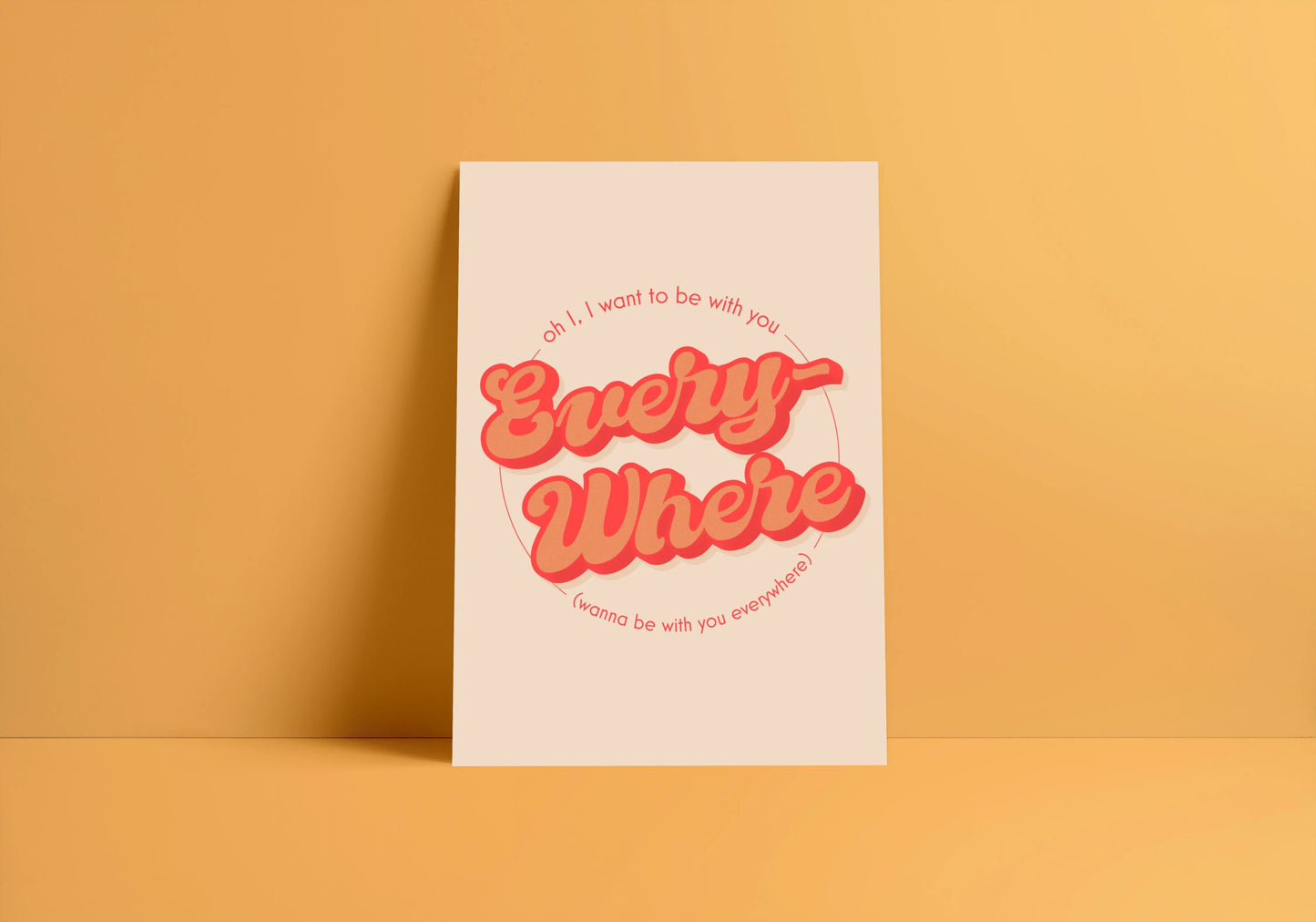 Everywhere (Fleetwood Mac inspired) A4 Lyric Art Print whowhatclaireart