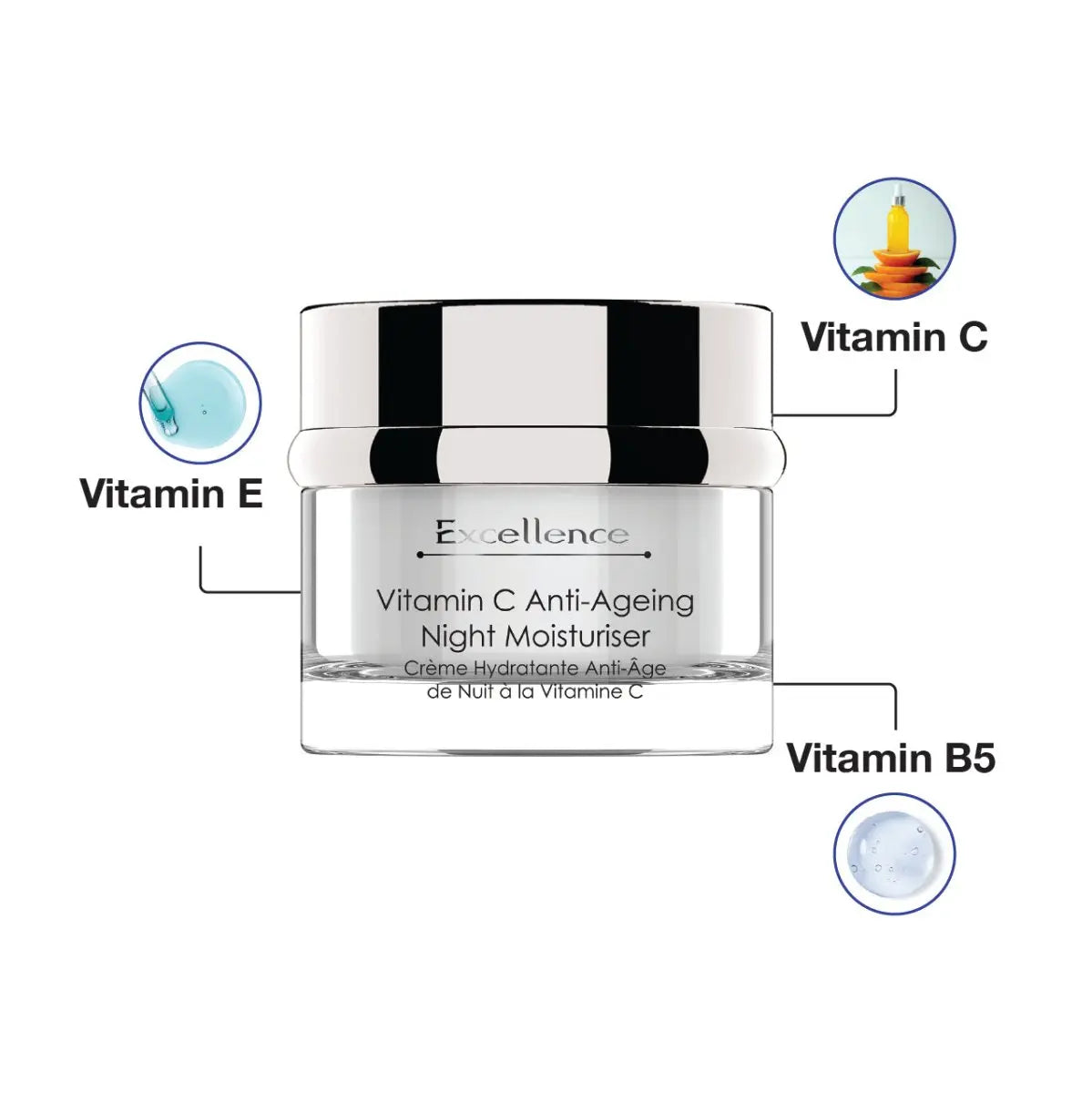 Excellence Vitamin C Anti-Ageing Night Moisturiser 50ml skinChemists