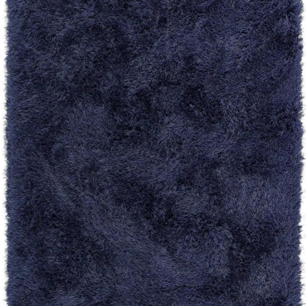 Extravagance Navy Shaggy Rug The Rugs