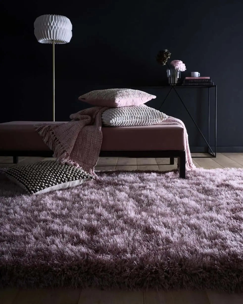 Extravagance Rose Shaggy Rug The Rugs