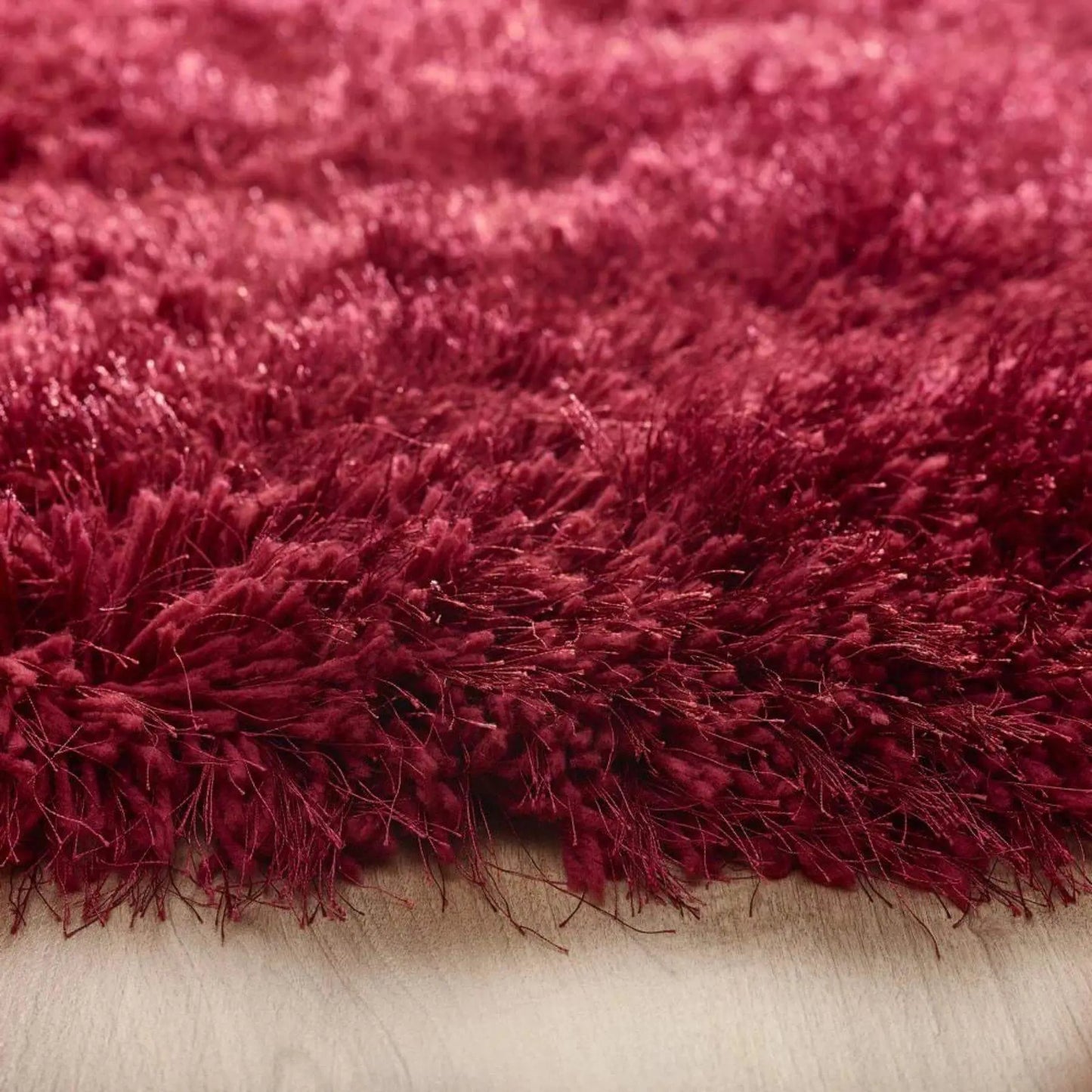 Extravagance Wine Red Shaggy Rug The Rugs