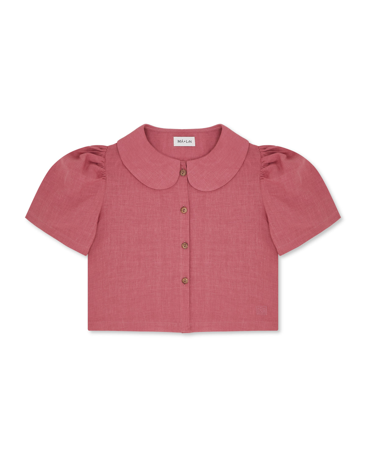 Frances Linen Cropped Blouse - Berry – Myza