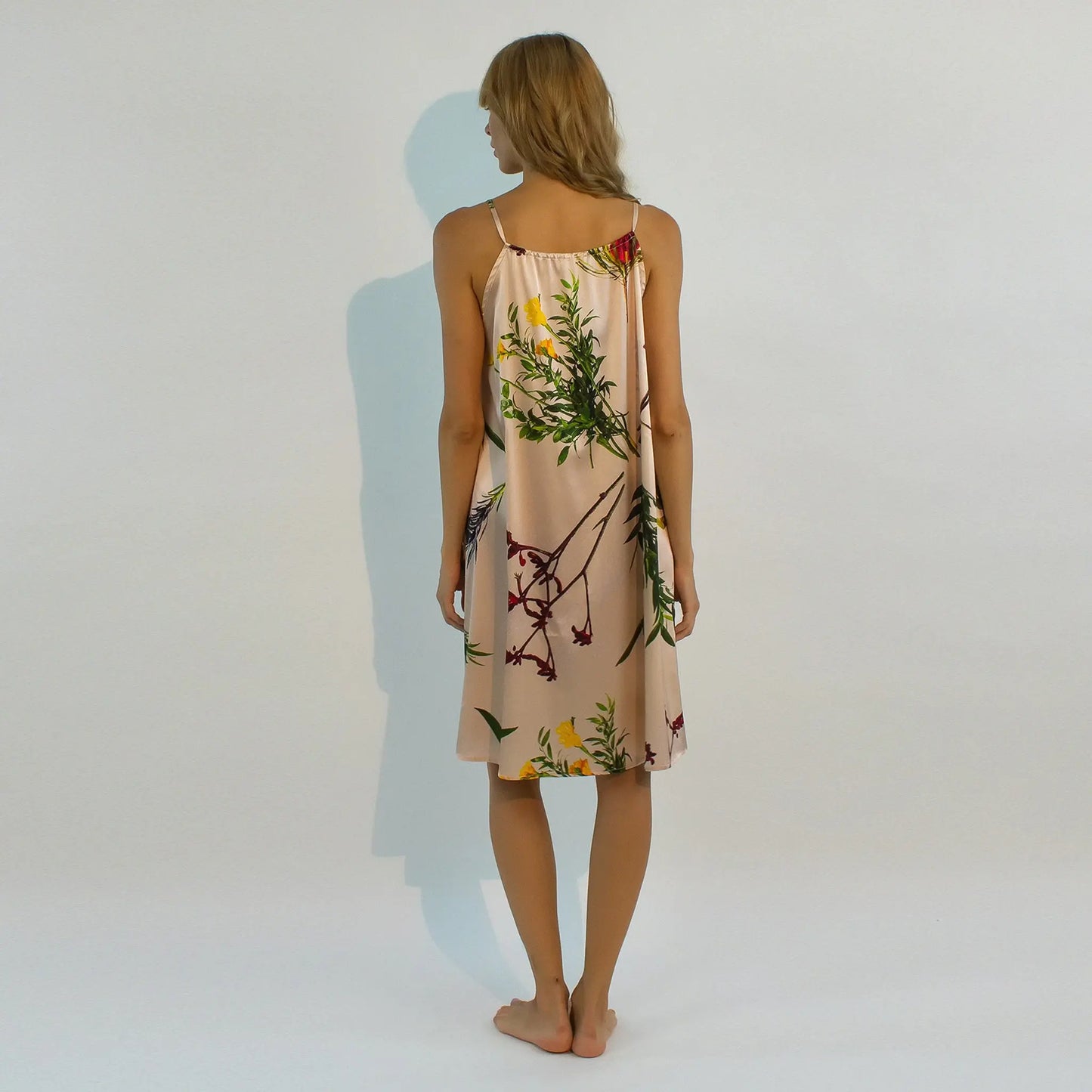 FLYING FLOWER Silk Chemise NOKAYA