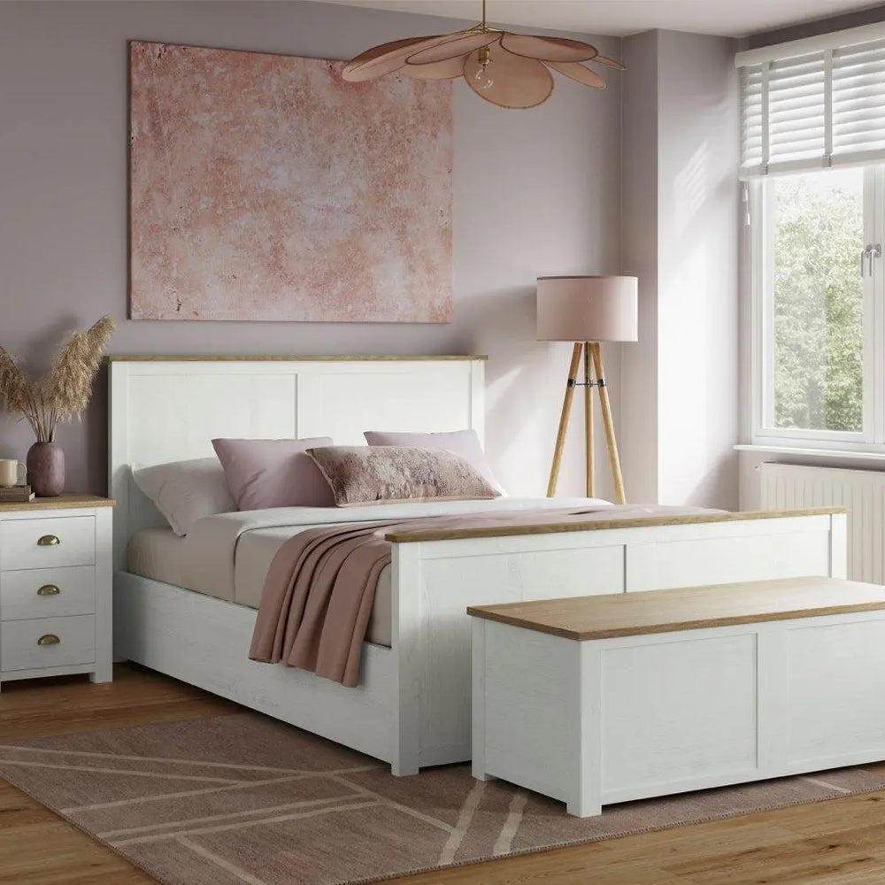 Fairbourne Wooden Ottoman Bed Frame - White Dreams