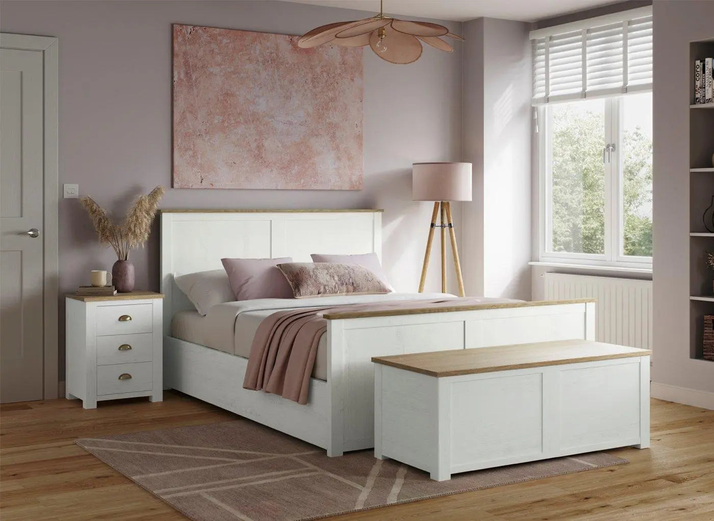 Fairbourne Wooden Ottoman Bed Frame - White Dreams