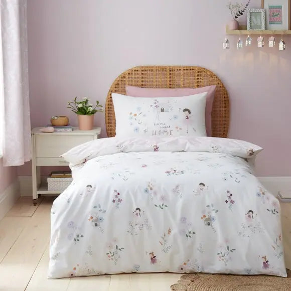 Fairies Reversible Polycotton Duvet Cover & Pillowcase Set Dunelm
