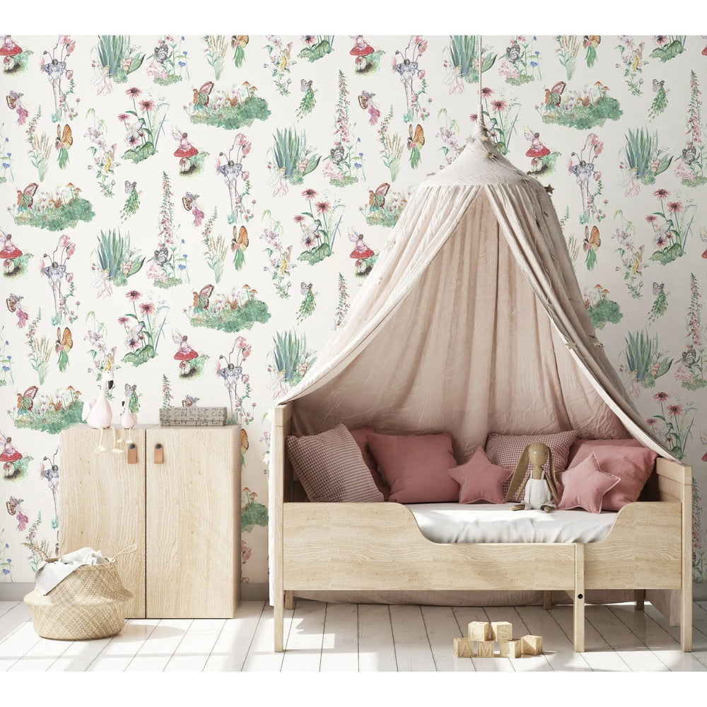 Fairy Garden Children's Wallpaper Katie Hipwell Design