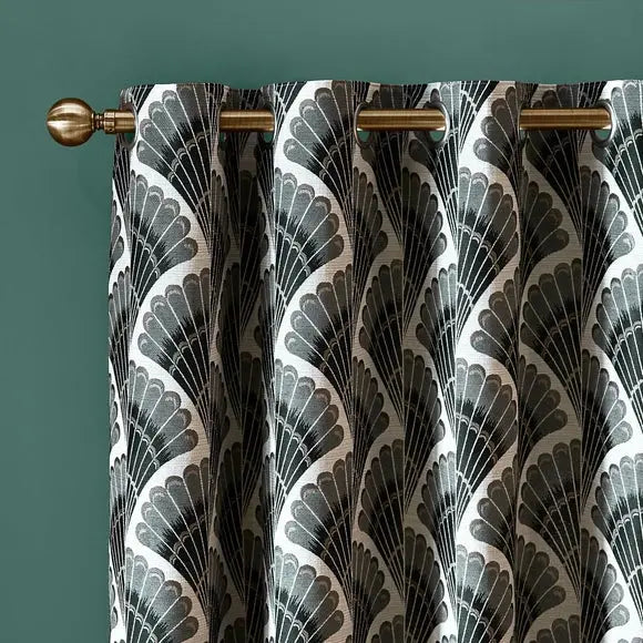 Fan Jacquard Eyelet Curtains Dunelm