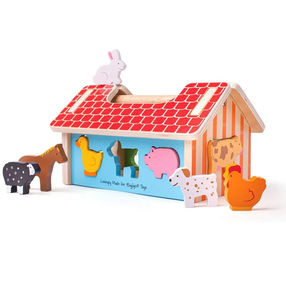 Farmhouse Shape Sorter Toy Toby Tiger