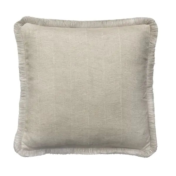 Fasano Canvas/Mattinata, Sustainable Feather, Cushion Sophie Paterson Eco-conscious & With Trim/Fringe & Linen Blend Herringbone Andrew Martin
