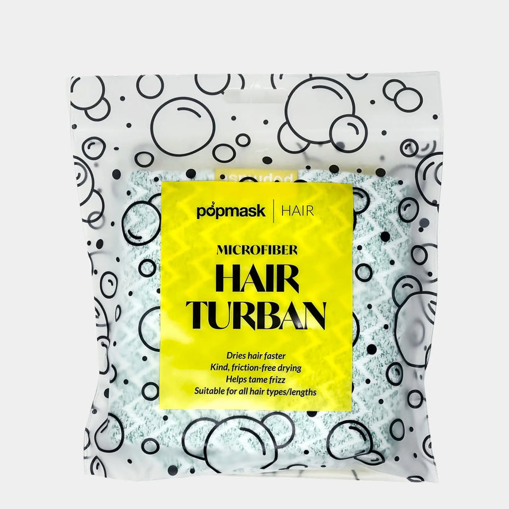 Fast-Drying Microfibre Hair Towel in Green – Perfect for Healthy, Frizz-Free Hair Popmask