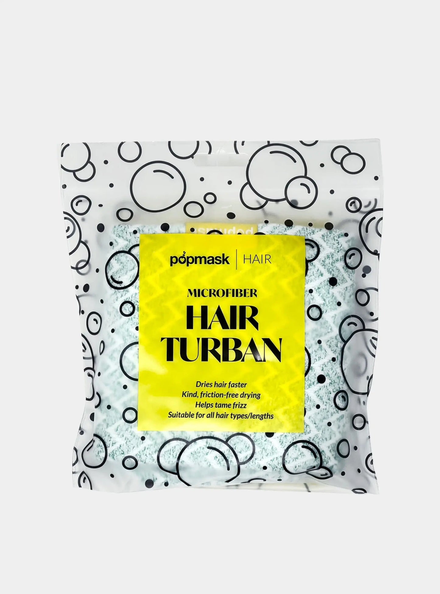 Fast-Drying Microfibre Hair Towel in Green – Perfect for Healthy, Frizz-Free Hair Popmask