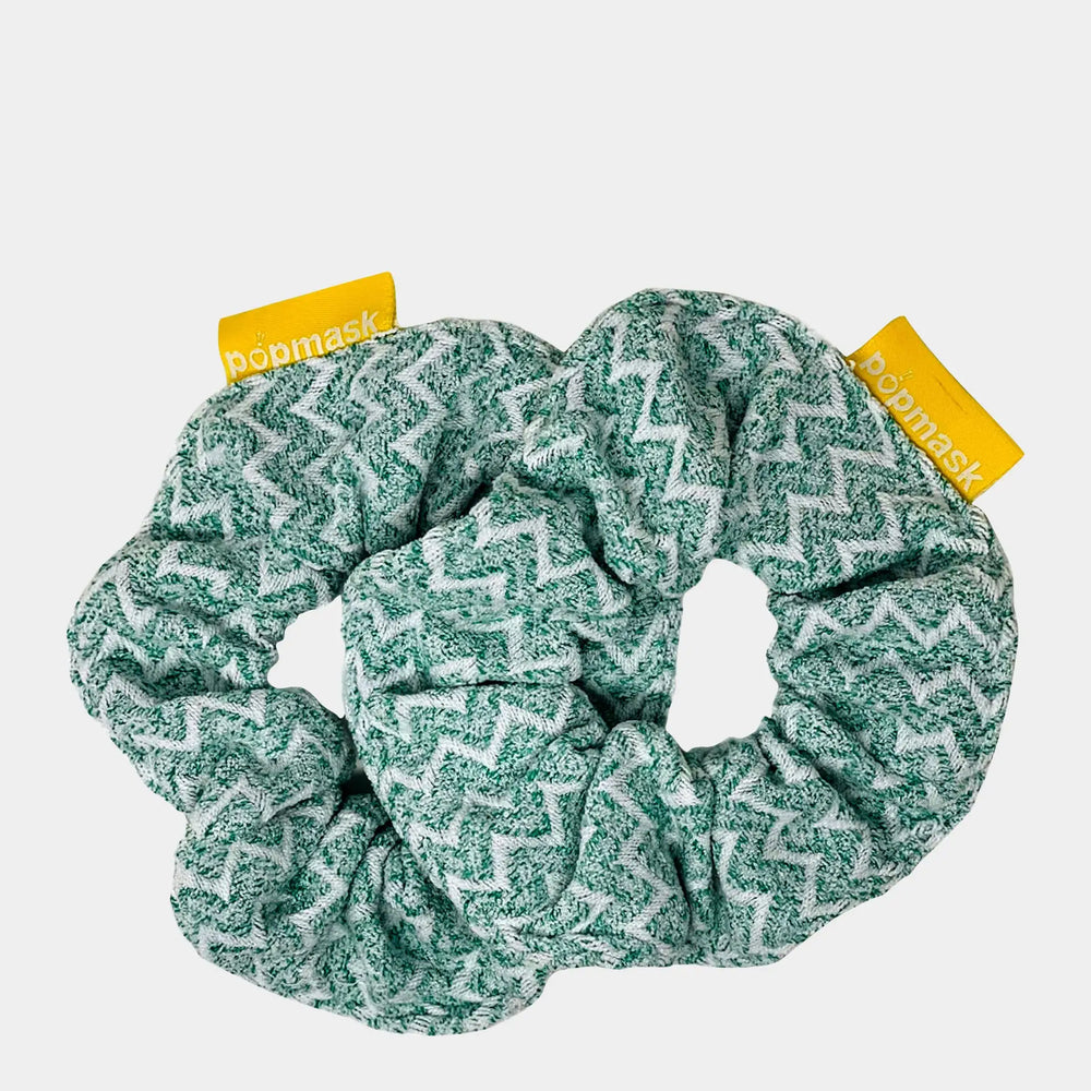 Fast Hair Drying Microfiber Scrunchies Green (2 Pack) Popmask