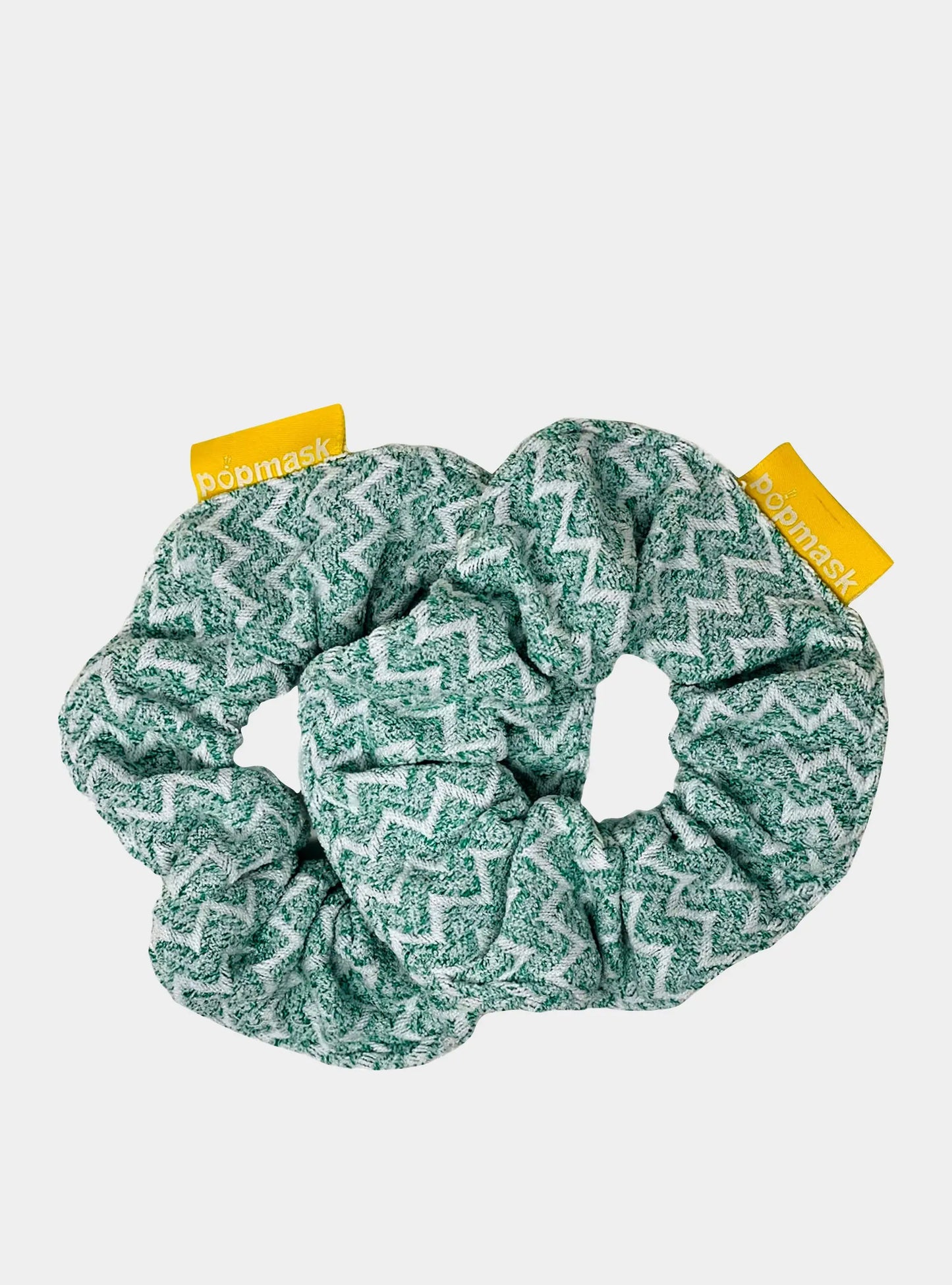 Fast Hair Drying Microfiber Scrunchies Green (2 Pack) Popmask