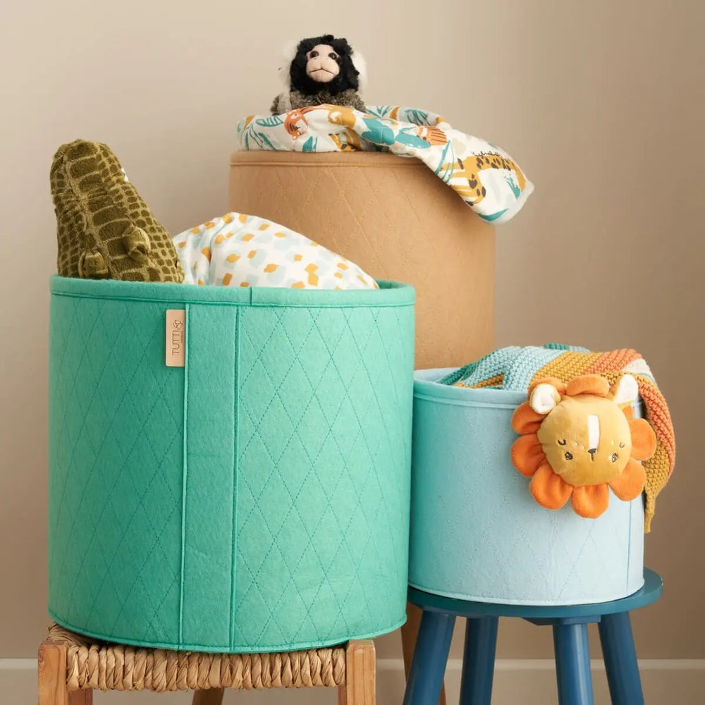 Felt Nursery Storage Baskets 3pk - Run Wild Tutti Bambini