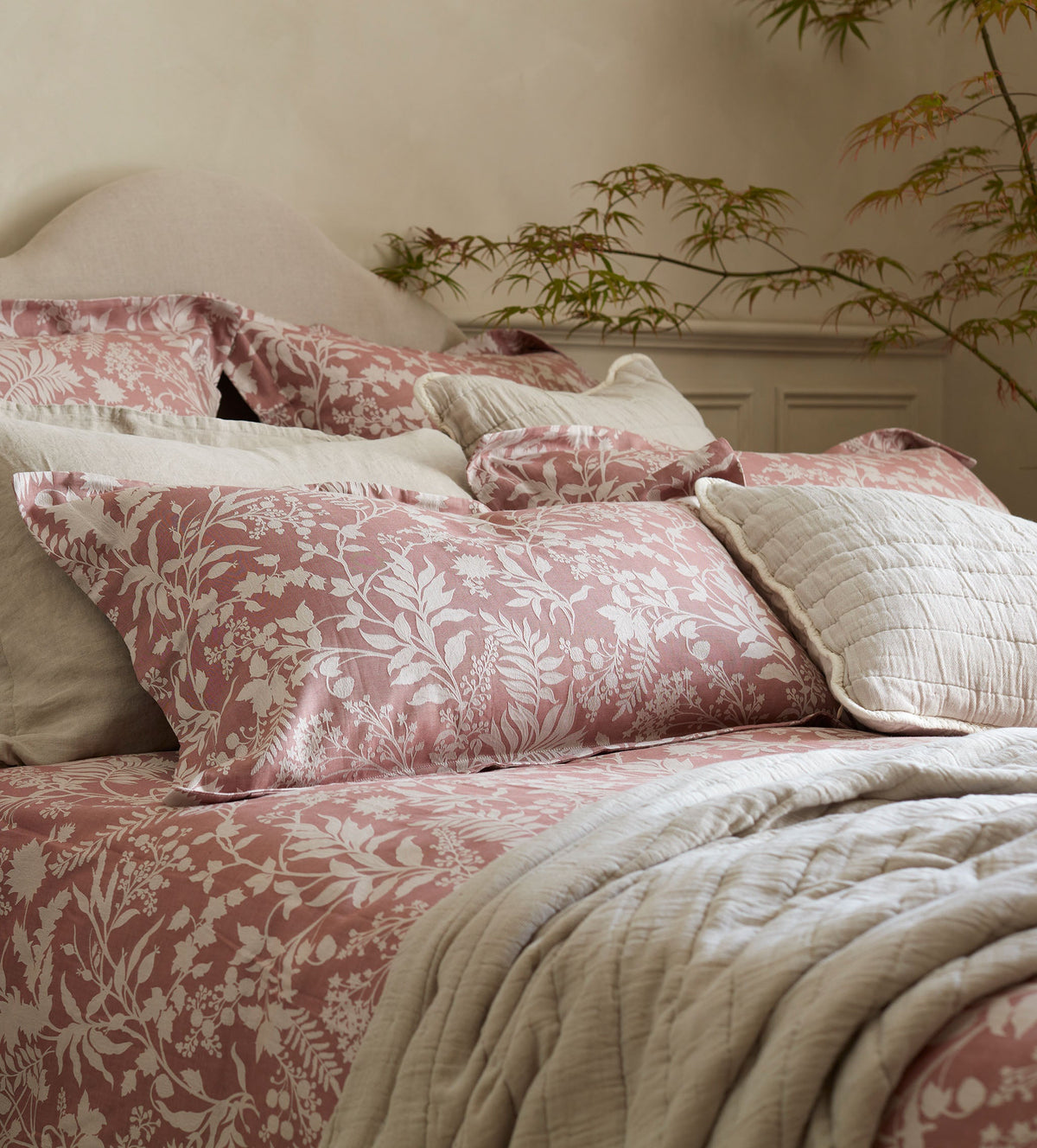 Fern Jacquard 100% Cotton Pillowcase - The Secret Linen Store
