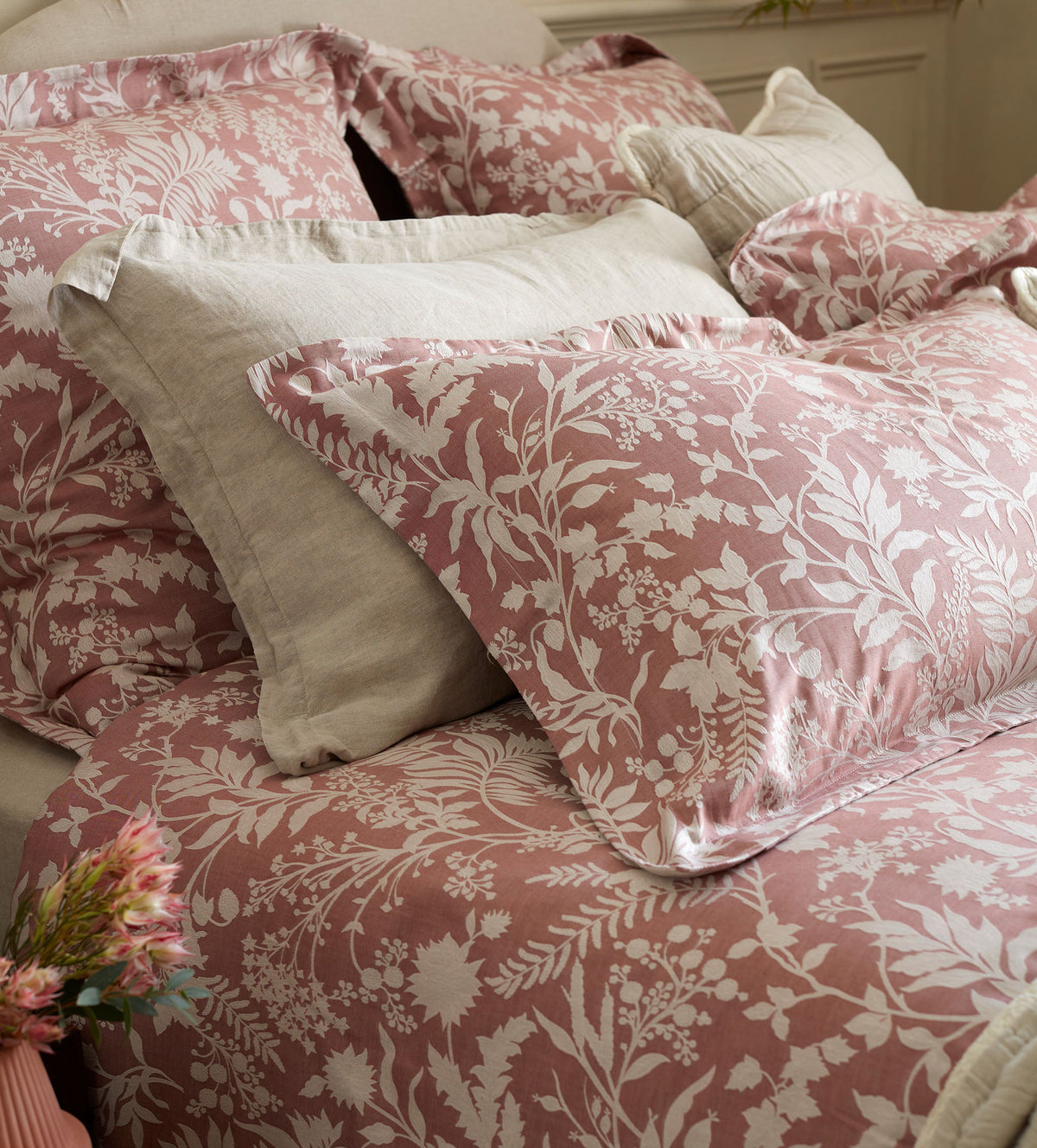 Fern Jacquard 100% Cotton Pillowcase - The Secret Linen Store