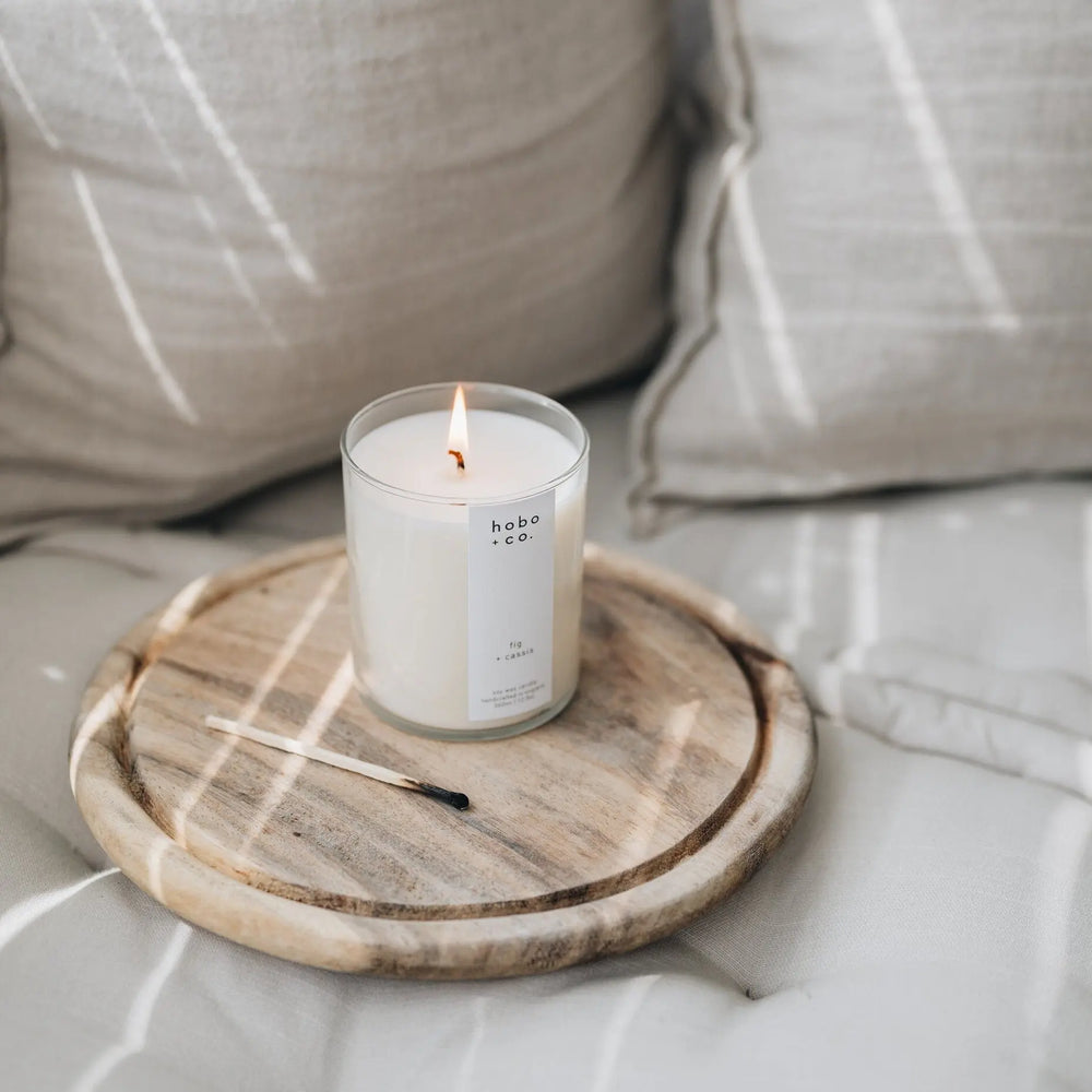 Fig + Cassis Large Scented Soy Candle hobo + co.