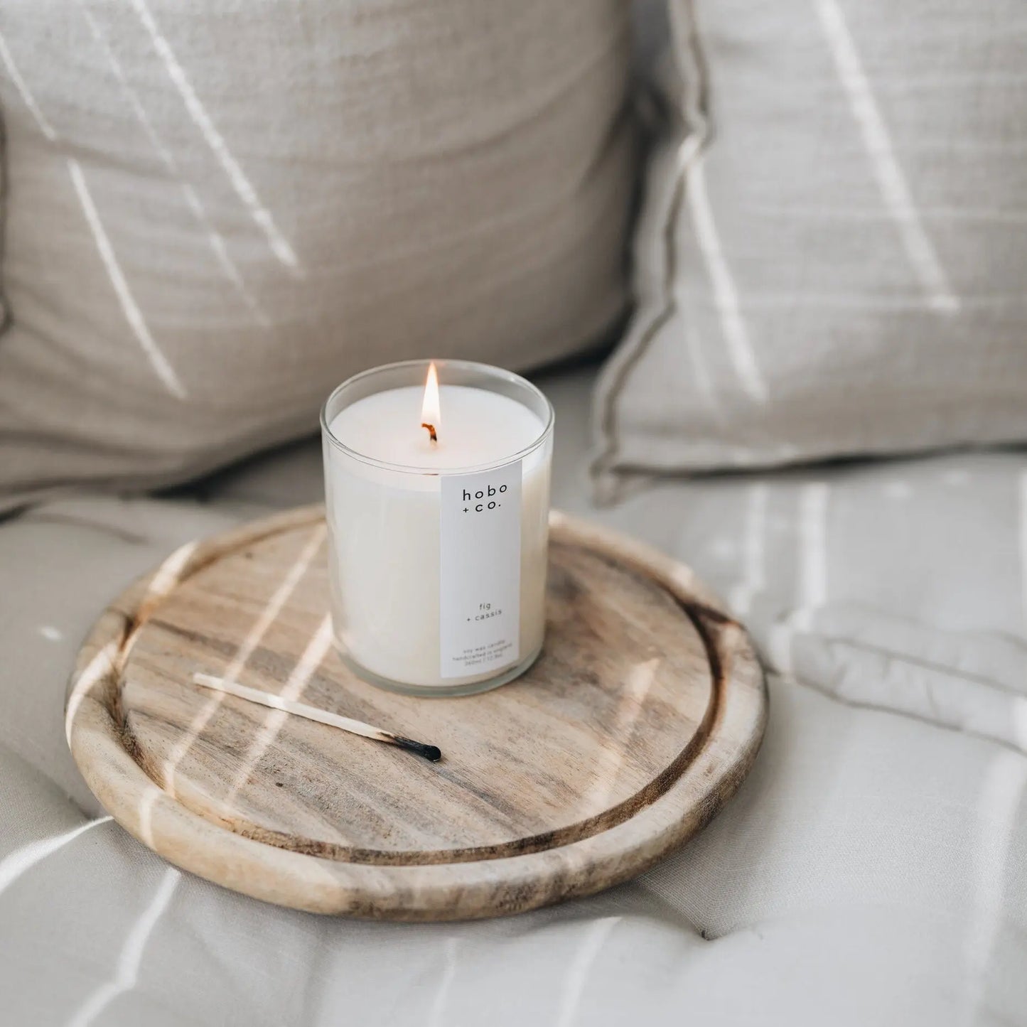 Fig + Cassis Large Scented Soy Candle hobo + co.