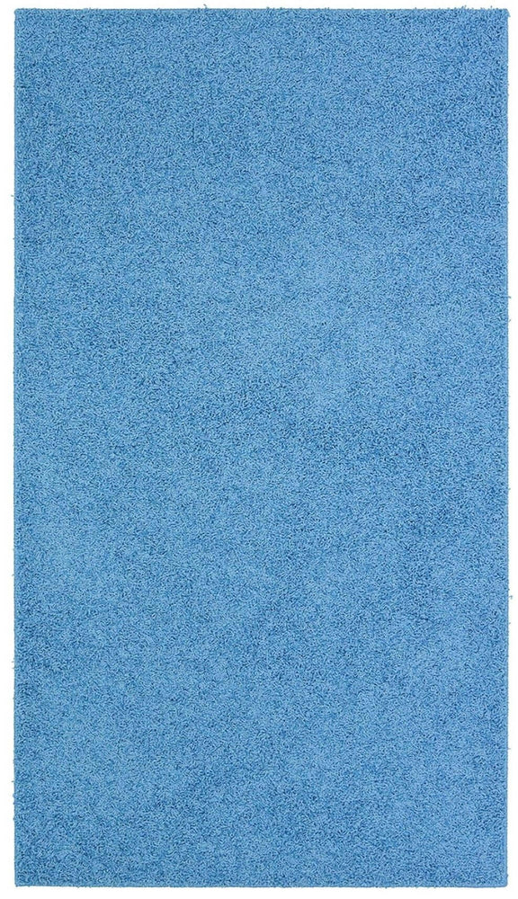 Fiji Sky Blue Washable Solid Shaggy Rug The Rugs