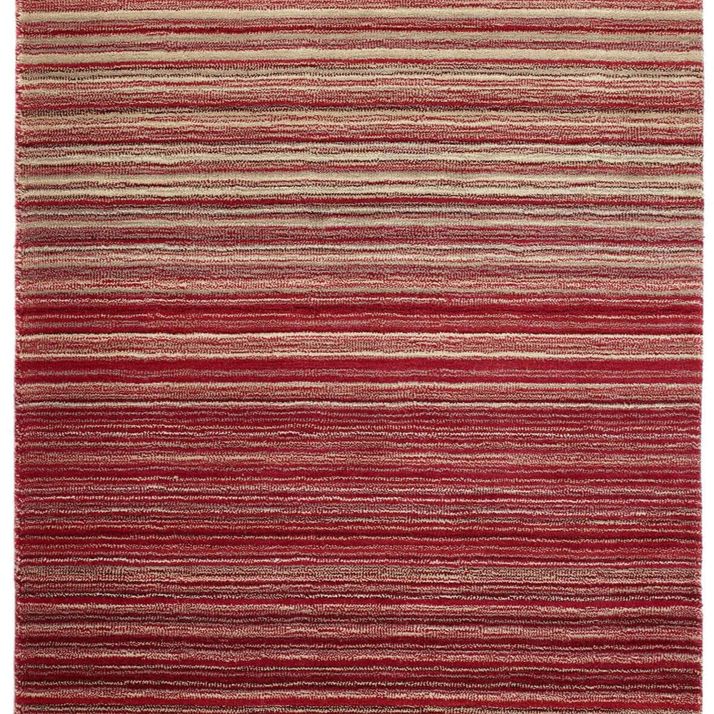 Fine Stripes Red Wool Rug The Rugs