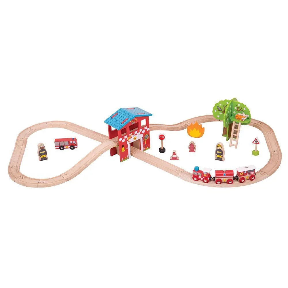 Fire Station Train Set Toby Tiger
