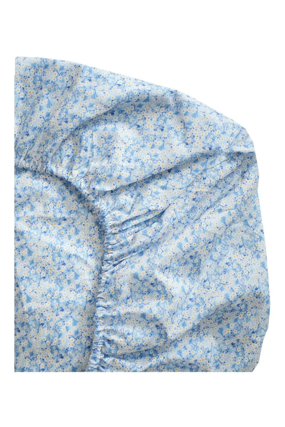 Fitted Sheet Made With Liberty Fabric MITSI VALERIA BLUE Coco & Wolf
